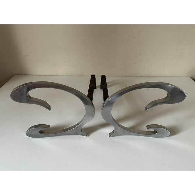 Andirons by Jean Paul, 1970s, Set of 2 For Sale - Image 3 of 18