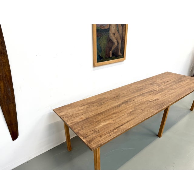 Large Table with 6 Legs in Pine and Rubberwood, 1950s For Sale - Image 16 of 18