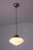 Art Deco Tiered Pendant Light in Opal Glass & Nickel from Gispen, Netherlands, 1950s For Sale - Image 6 of 9