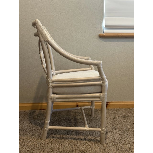 McGuire Furniture Rattan Target Arm Chair in Limited Edition Cowhide ...