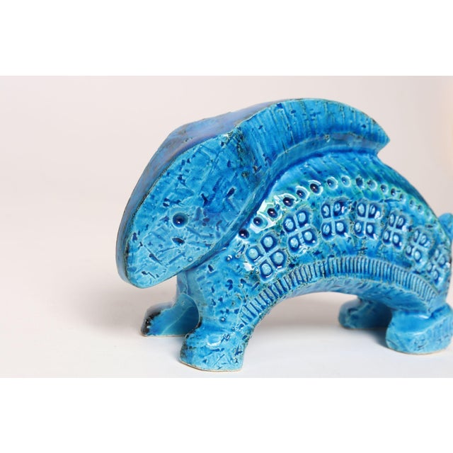 Italian Bitossi Rimini Blu Ceramic Bunny Rabbit by Aldo Londi for Flavia For Sale - Image 10 of 12