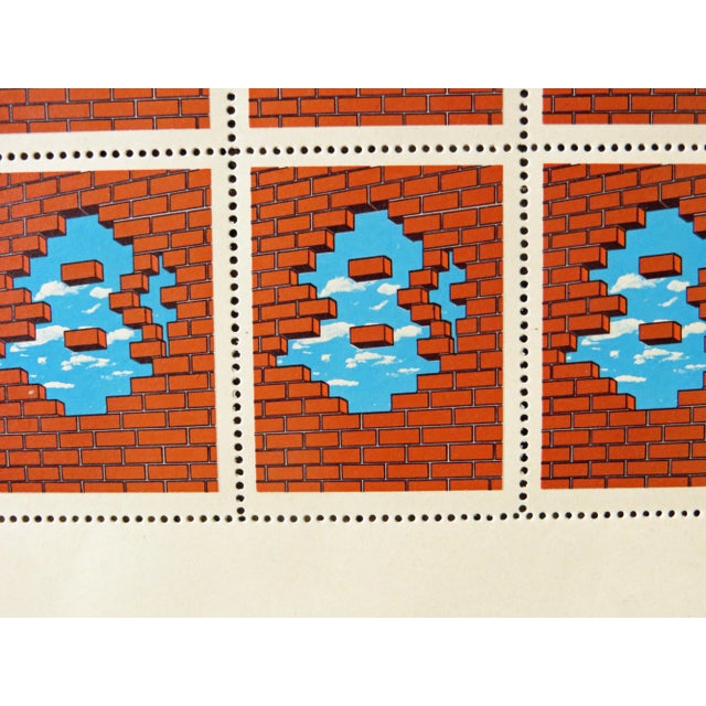 1970s 1971 "Non Negotiable Eights" Stamped Offset Geometric Lithograph by Robert Fried For Sale - Image 5 of 8