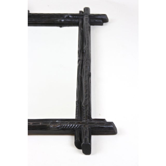 Austrian Black Forest Rustic Wall Mirror with Carved Oak Leaves, 1880 For Sale - Image 13 of 18