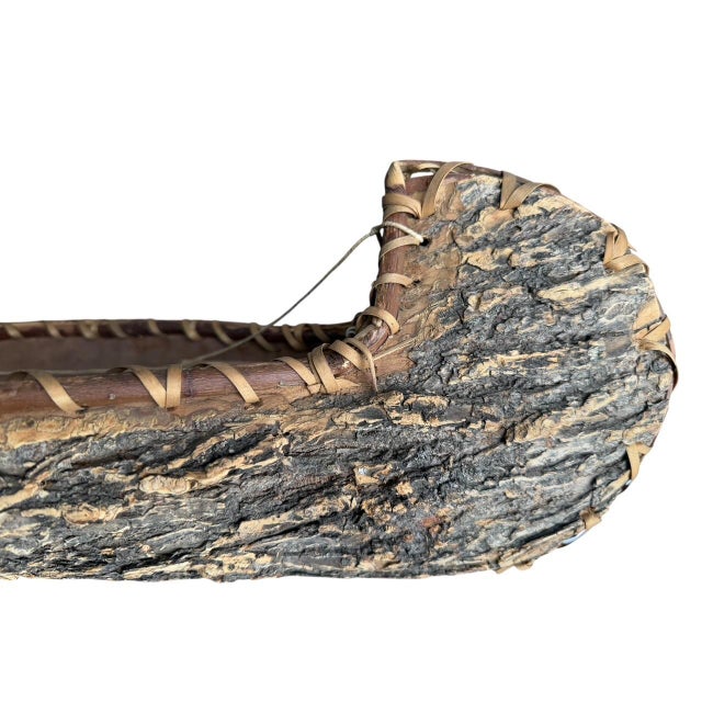 1940s Vintage Bark Canoe Model For Sale - Image 5 of 11