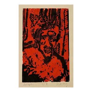 1980s Dean Huey Ghenghis Relief Print