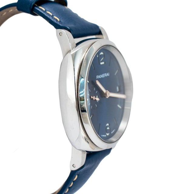 Modern Panerai Luminor Due 38mm Pam01273 Blue Dial Stainless Steel Automatic Watch For Sale - Image 3 of 9