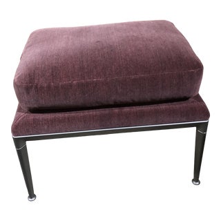 B&B Italia Black Metal Ottoman in Maroon Fabric For Sale