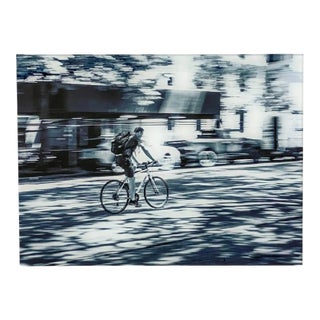 Urban Expressionist Photography Titled "Hermes" of Man on a Bicycle in Nyc For Sale