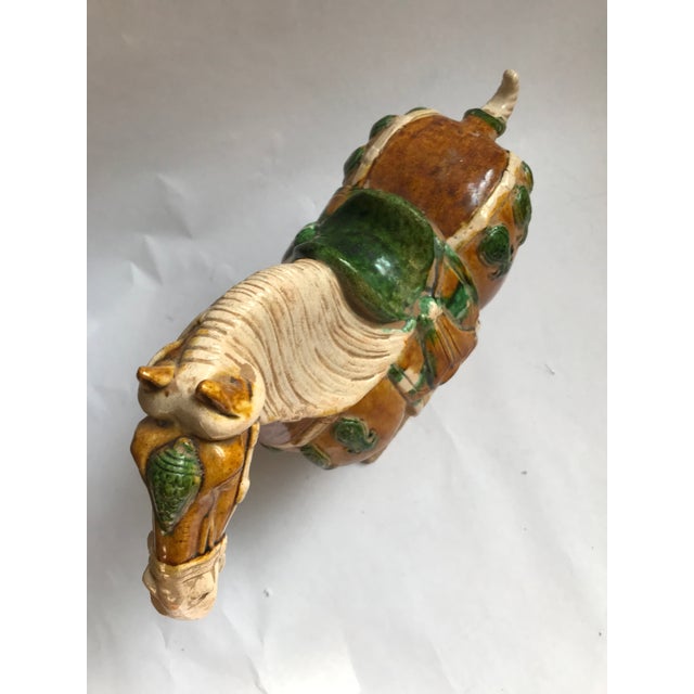Chinese Mid-20th Century Chinese Tang-Style Sancai Glazed Terracotta Horse Sculpture For Sale - Image 3 of 8