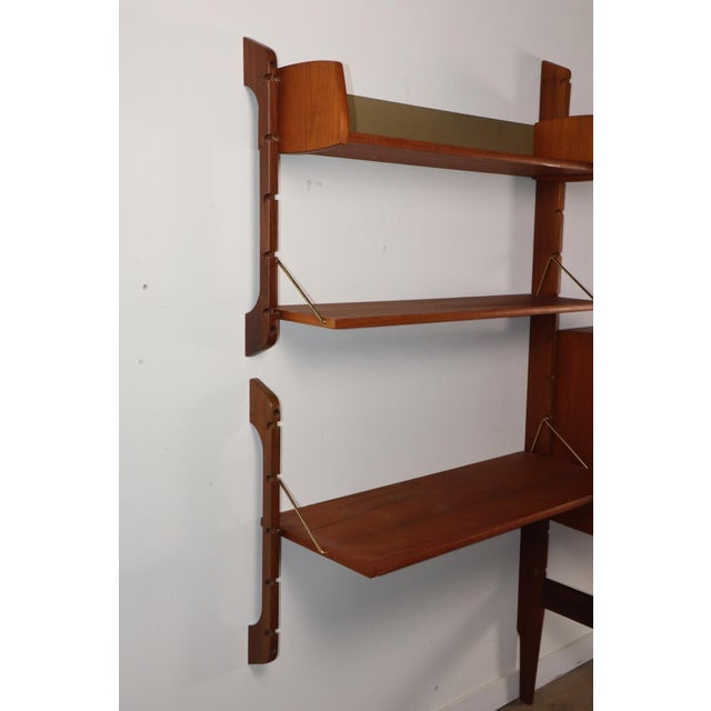 Brown Scandinavian Modular Wall Bookcase from Blindheim Møbelfabrik, 1960s For Sale - Image 8 of 18