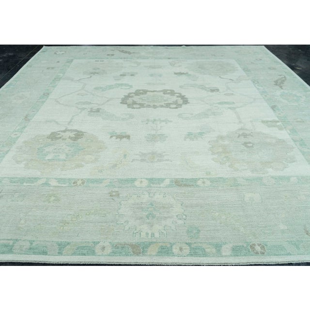 Early 21st Century Turkish Oushak Rug 11'7" x 12'4" #19382 For Sale - Image 5 of 8