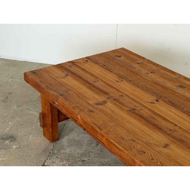 Mid-Century Modern Mid-Century Modern Brutalist Pomeranian Pine Coffee Table, Denmark, 1970s For Sale - Image 3 of 7