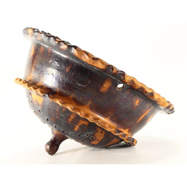 Ceramic Circa 1900 Barrio De La Luz Puebla Pottery Hanging Planter Cache Pot Barro Vidriado For Sale - Image 7 of 18