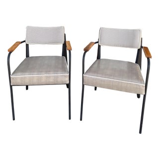 Pair of Vintage Art Deco Jean Prouvé Attr Direction Armchairs - 1 of 2 For Sale