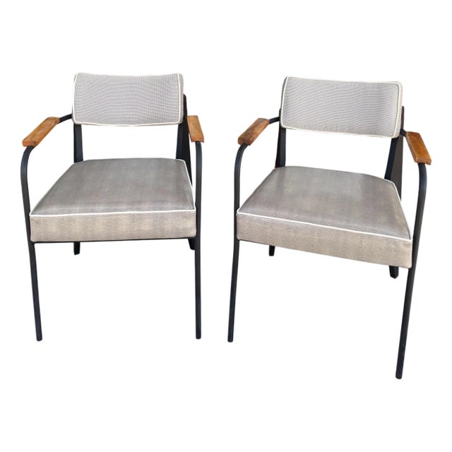 Pair of Vintage Art Deco Jean Prouvé Direction Armchairs. These fabulous chars are genuine vintage examples attributed to...