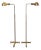 Pair of Midcentury Casella Patinated Brass Pharmacy Floor Lamps For Sale