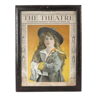 Mid 20th Century Framed the Theatre September Irene Bentley Magazine Cover For Sale