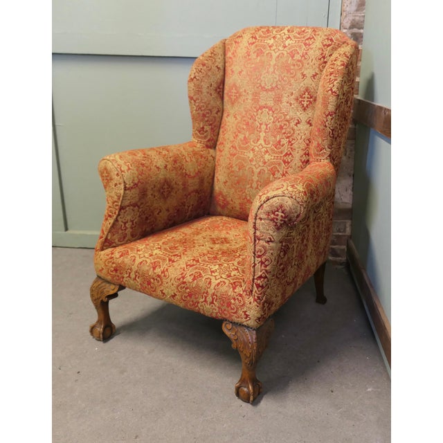 1900 - 1909 Antique Wingback Armchair, 1800s For Sale - Image 5 of 8