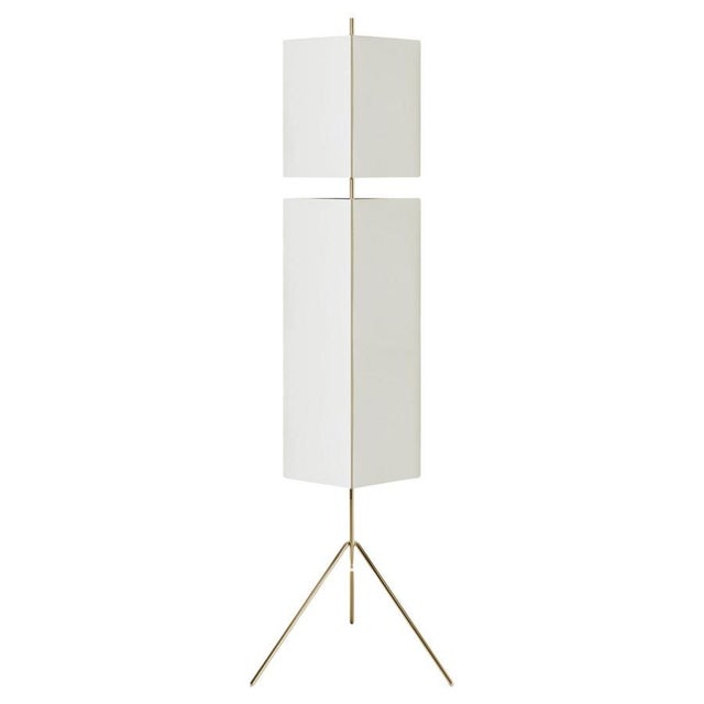 Bronze Structure and Ivory Fabric 3T09 Floor Lamp by Neri & Hu for Cassina For Sale - Image 6 of 6