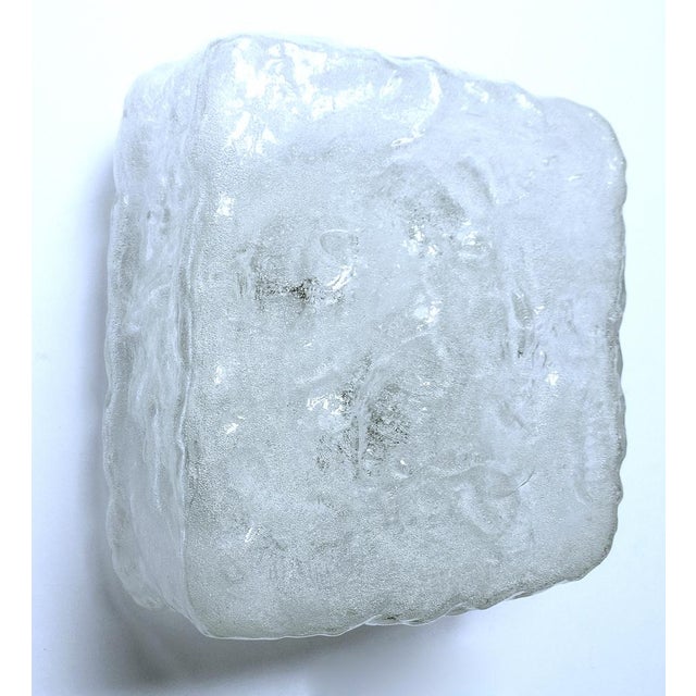 Vintage Brutalist Glass Ceiling Light from Honsel For Sale - Image 10 of 13
