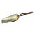 Late 19th Century Standing Victorian Brass and Wooden Scoop For Sale