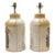 Pair of Large English Tole Tea Canister Lamps With Chinoiserie Decoration - 19th Century For Sale