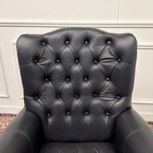 English Rochester Chesterfield Office Chair For Sale - Image 6 of 9