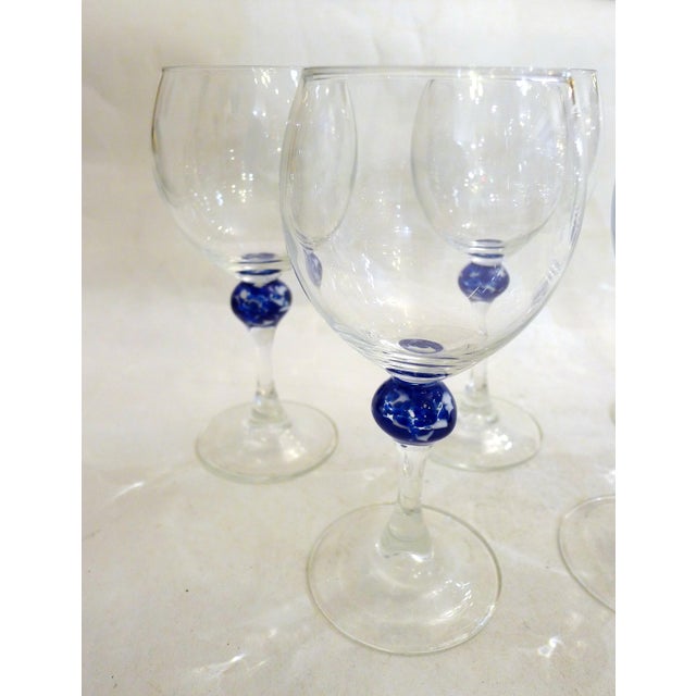 Vintage Stemmed Wine Glasses by Luminarc France, 1980s, Set of 6 For Sale - Image 6 of 12