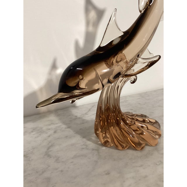 Murano Glass Dolphin attributed to Seguso, 1970s For Sale - Image 8 of 13