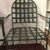Mid 20th Century Vintage Outdoor Crosshatch Metal Armchair With Verdigris Patina For Sale - Image 5 of 7