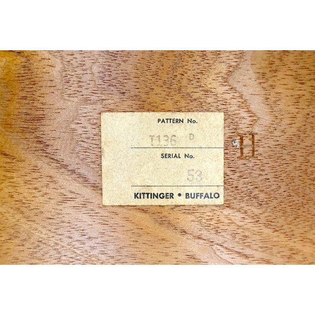 Mid 20th Century Kittinger Solid Mahogany Figural Top Side End Table Stand MINT For Sale - Image 5 of 13