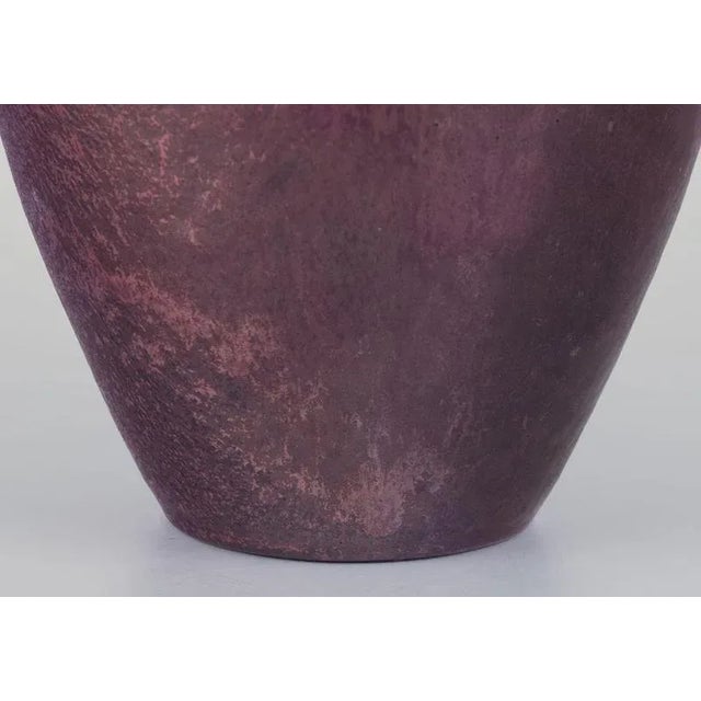 Danish Matte and Shiny Glazed Ceramic Vase by Jens Petersen, 1920s For Sale - Image 4 of 7