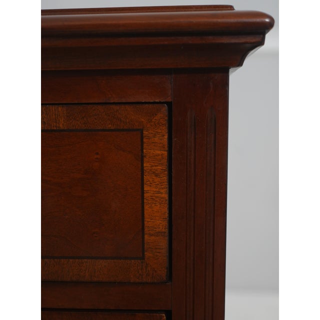 Lexington Cherry Inlaid 4 Drawer Chest Nightstand For Sale In Philadelphia - Image 6 of 18