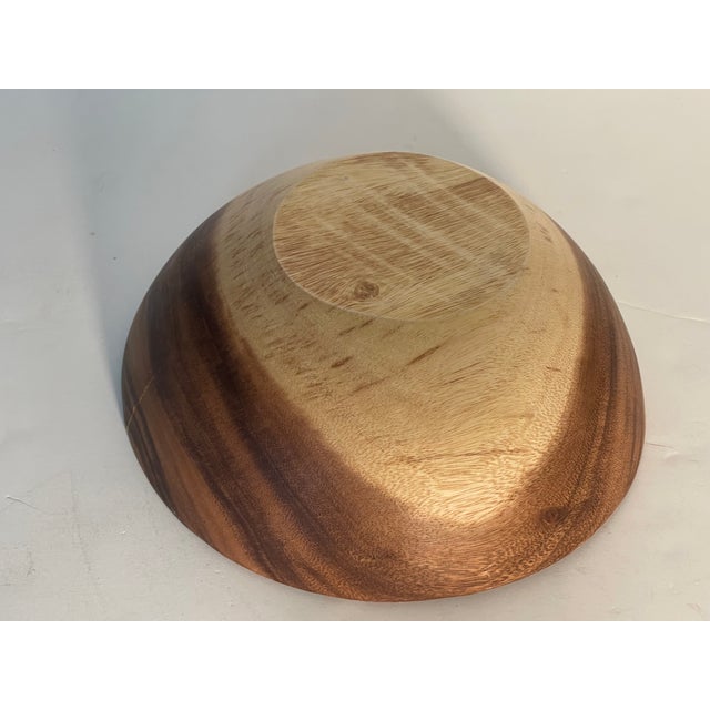 Vintage Wood Turned Ealnut Bowl For Sale - Image 4 of 4