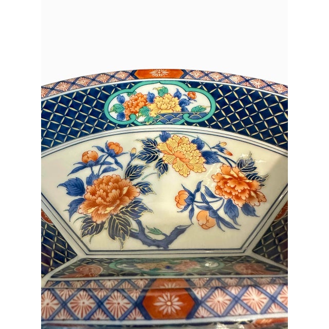Japanese Vintage Japanese Imari 5 Section Divided Lazy Susan Appetizer Platter For Sale - Image 3 of 12