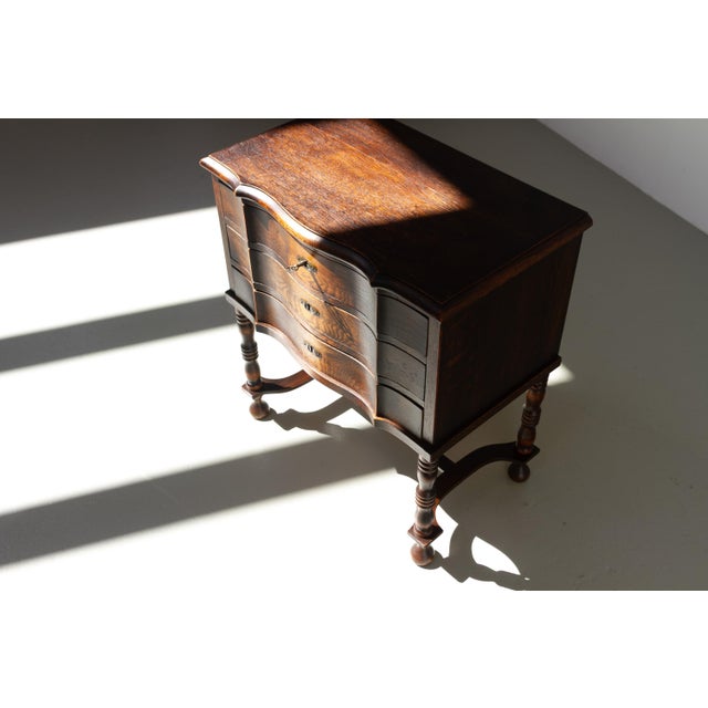 Antique Danish Oak Chest of Drawers, 1910s For Sale - Image 9 of 18
