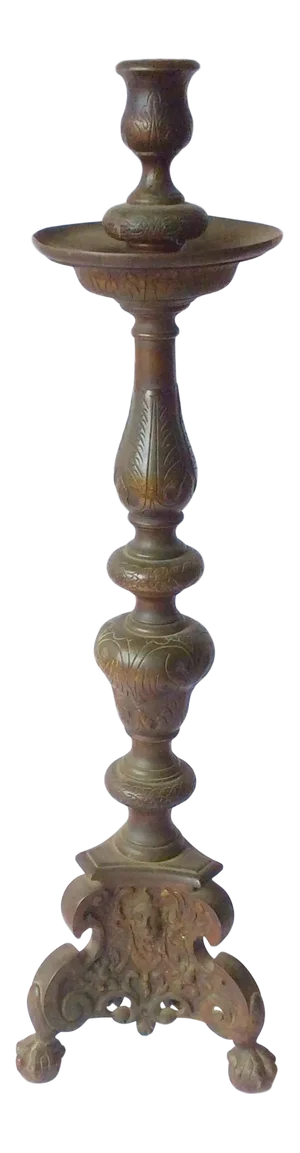 Antique Bronze Altar Stick