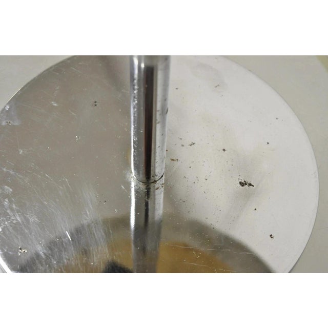 Mid Century Modern Hugh Acton Round Marble Top Chrome Lollipop Drinks Side Table For Sale - Image 10 of 12