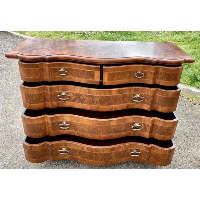 German Chest of 4 Drawers in Walnut, 1970s For Sale - Image 4 of 6