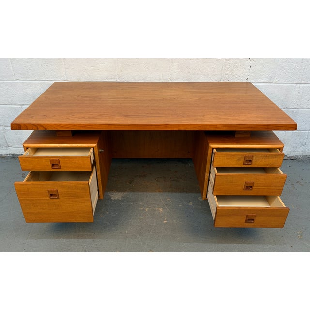 Mid 20th Century Teak Desk by Mobican of Canada For Sale - Image 12 of 17
