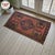 Textile Distressed Low Pile Turkish Yastik Petite Rug Hand Knotted Faded Mat - 21'' X 42'' For Sale - Image 7 of 13