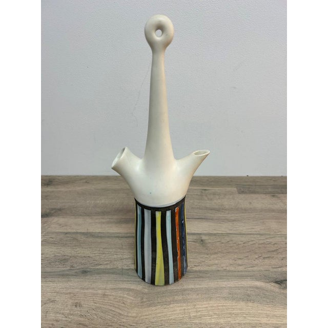 Ceramic pitcher by Roger Capron signed "Capron" "Vallauris". Roger Capron was an influential French ceramicist, known for...