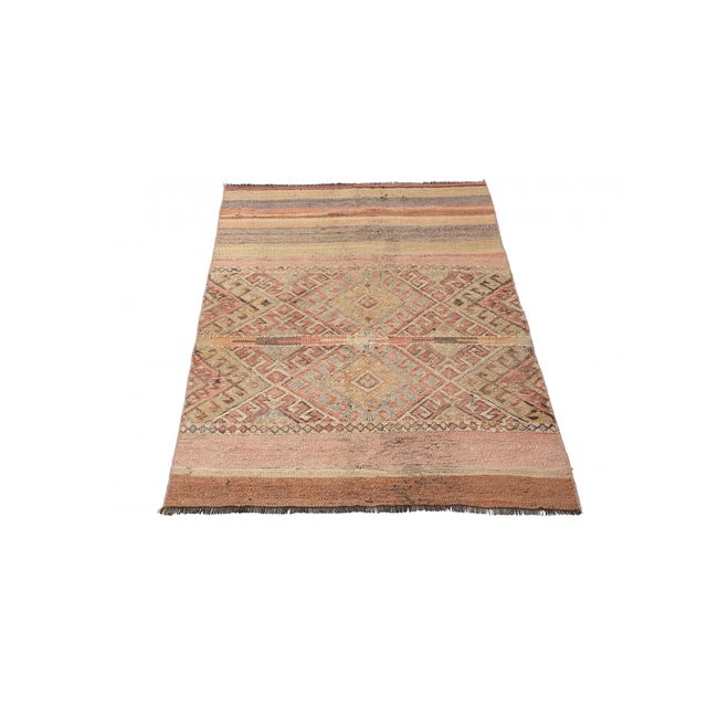 Handwoven vintage decorative kilim rug from Marash region of Turkey. Approximately 50-60 years old. In good condition....