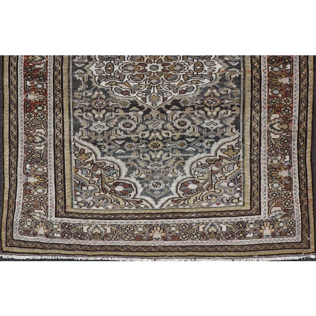 Antique Persian Malayer Rug With Intricate Botanical Design 3'6 X 4'5 For Sale - Image 10 of 12