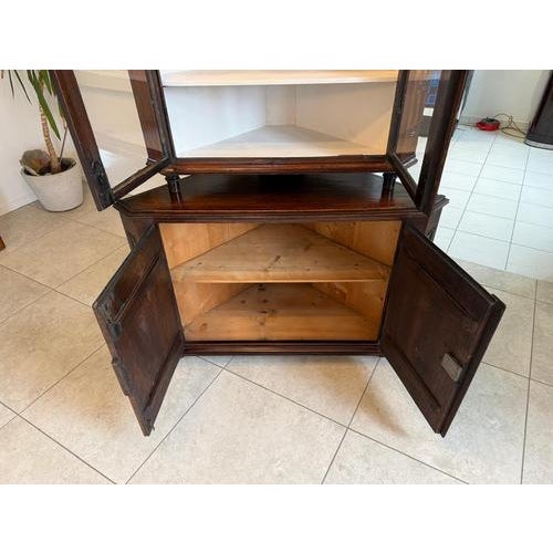 Corner Display Cabinet in Wood For Sale - Image 10 of 13
