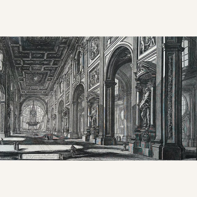 This engraving by Cavaliere Giovanni Battista Piranesi (1720-1778) is titled “Veduta interna della Basilica di S. Giovanni...