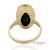 14k Solid Yellow Gold Oval Black Onyx and Diamond Ring, Size 4.5 For Sale In New York - Image 6 of 12