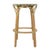 2020s Ballito 30 in. Seat Height Oval Rattan Bar Stool with Footrest, French White, Yellow & Brown For Sale - Image 5 of 8
