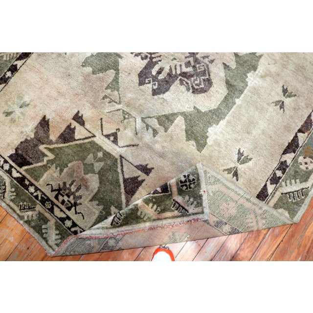 Vintage Turkish Oushak Gallery Size Rug - 4'10" x 12'9" For Sale - Image 10 of 12