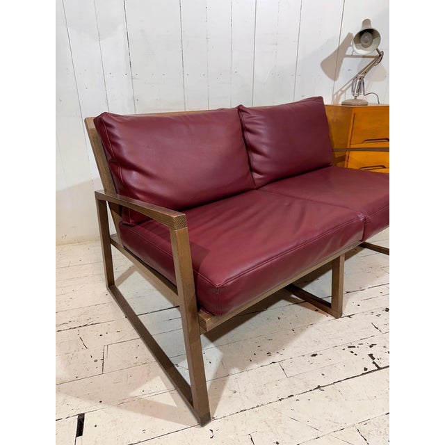 Vintage Two-Seater Sofa in Red Leather by Andy Thornton, 1995 For Sale - Image 4 of 13